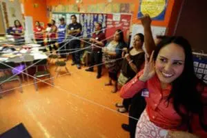 New World Open Academy parent teacher teams la times