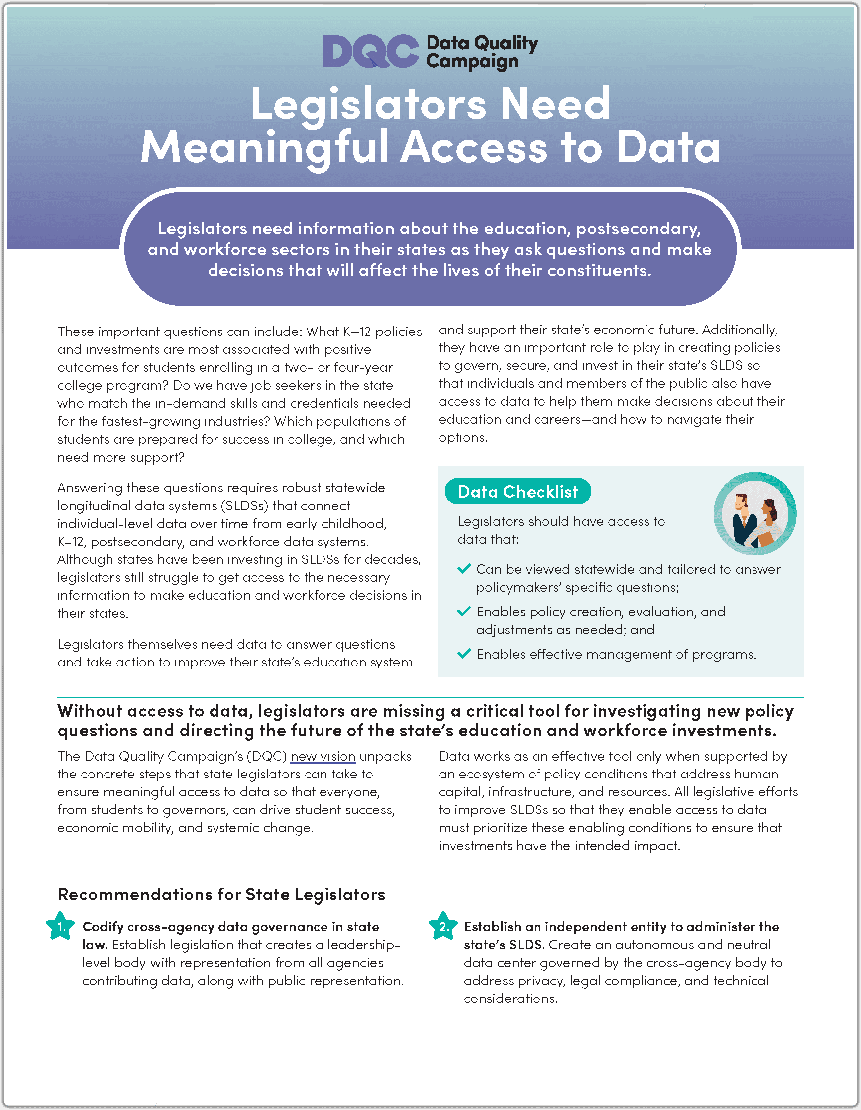 Legislators Need Meaningful Access to Data